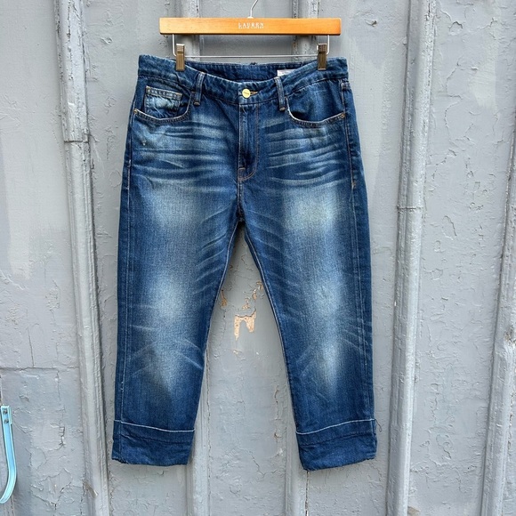 Frame Denim Le Grand Garcon Cropped Jeans, size approx 30/32 - Picture 3 of 11